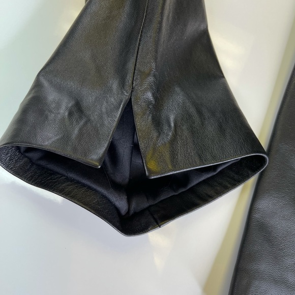 NWOT St John Collection Black Leather Pants Size 2 - Picture 9 of 9